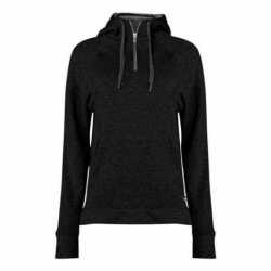 Badger 1051 FitFlex Women's French Terry Hooded Quarter-Zip