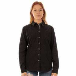 Burnside 5290 Women's Peached Poplin Long Sleeve Shirt