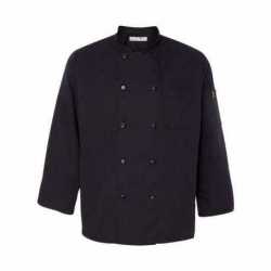 Chef Designs 0425 Ten Pearl Button Black Chef Coat