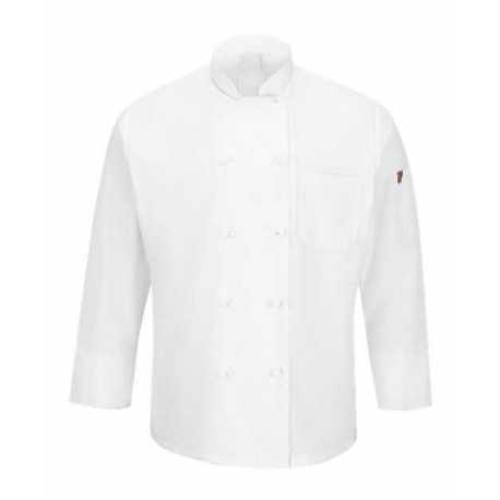 Chef Designs 044X Mimix Ten Knot Button Chef Coat with OilBlok
