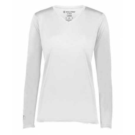 Holloway 222825 Girls' Momentum Long Sleeve V-Neck T-Shirt