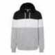 J. America 8644 Varsity Fleece Colorblocked Hooded Sweatshirt