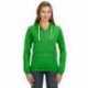 J America JA8836 Ladies Sydney Brushed V-Neck Hooded Sweatshirt