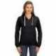 J America JA8836 Ladies Sydney Brushed V-Neck Hooded Sweatshirt