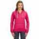 J America JA8836 Ladies Sydney Brushed V-Neck Hooded Sweatshirt