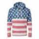 J. America 8871 Triblend Fleece Hooded Sweatshirt