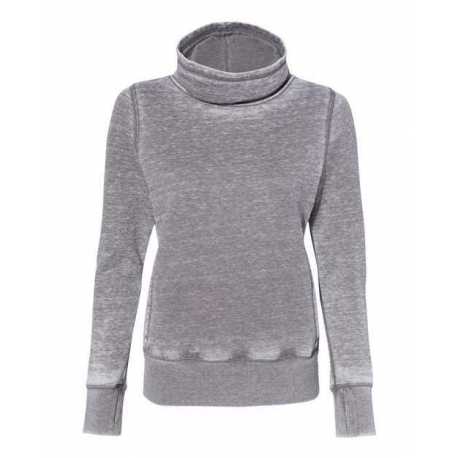 J. America 8930 Women's Zen Fleece Cowl Neck Sweatshirt
