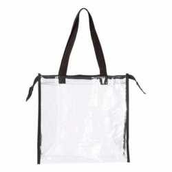 OAD OAD5006 OAD Clear Zippered Tote with Full Gusset