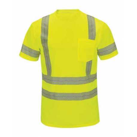Red Kap SVY4L High Visibility Short Sleeve T-Shirt - Long Sizes