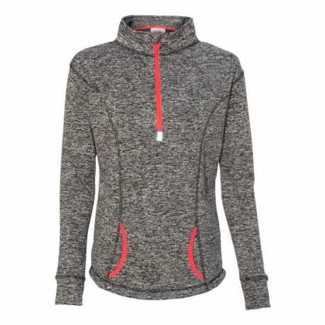 J America 8617 Women's Cosmic Fleece Quarter-Zip Pullover