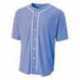 A4 N4184 Short Sleeve Full Button Baseball Top