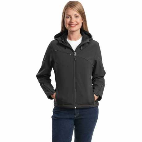 Port Authority L706 Ladies Textured Hooded Soft Shell Jacket