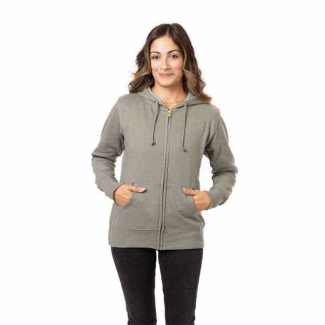 econscious EC4580 Ladies Heathered Full-Zip Hooded Sweatshirt