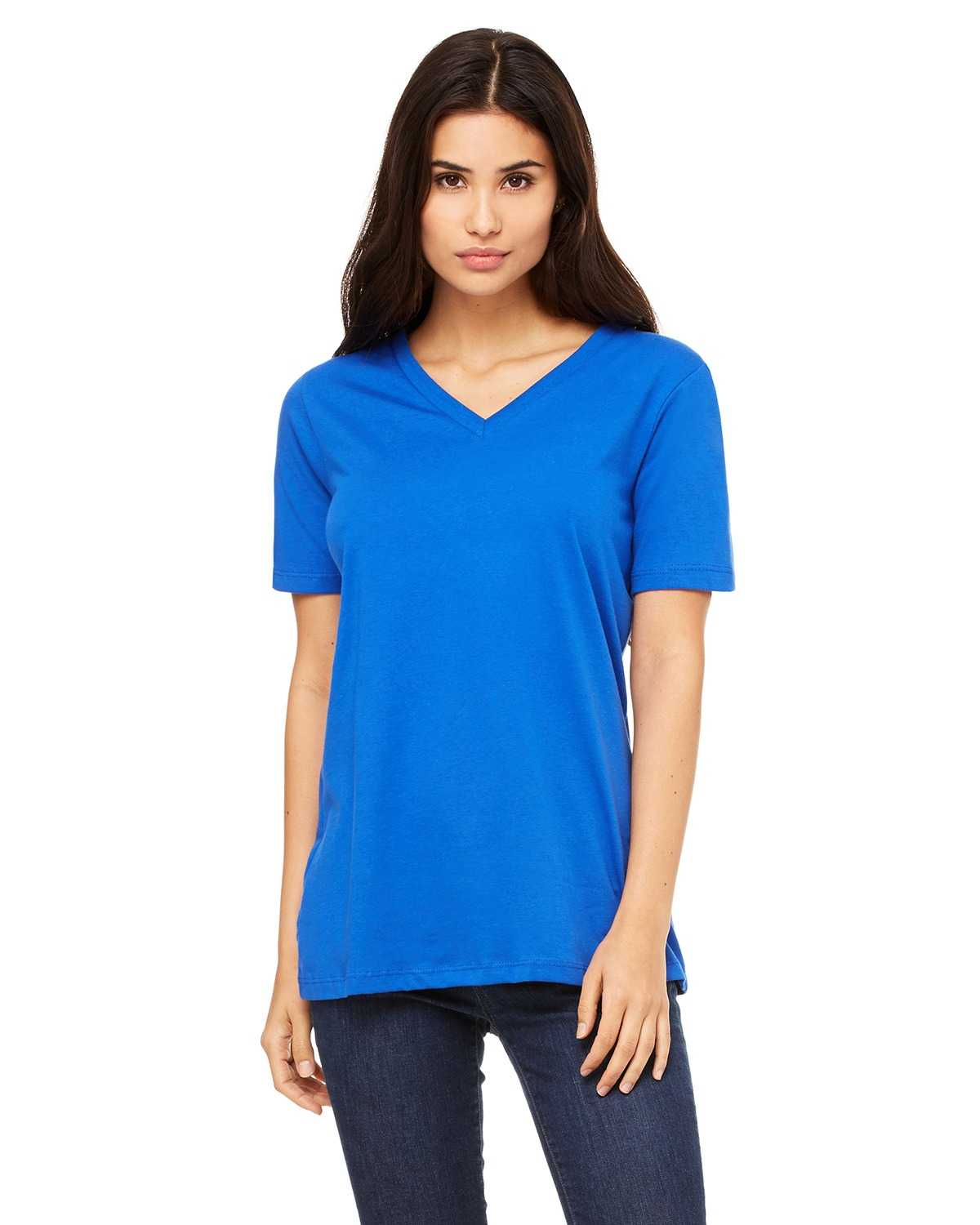 Bella + Canvas 6405 Ladies' Relaxed Jersey Short-Sleeve V-Neck T-Shirt ...