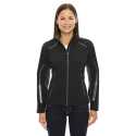 North End Sport Red 78678 Ladies' Pursuit Three-Layer Light Bonded Hybrid Soft Shell Jacket with Laser Perforation