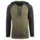 Burnside B8127 Adult Raglan Sleeve Striped Jersey Hooded T-Shirt