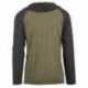 Burnside B8127 Adult Raglan Sleeve Striped Jersey Hooded T-Shirt