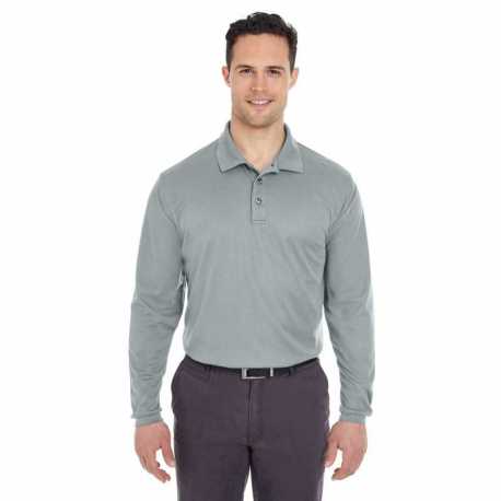 UltraClub 8210LS Adult Cool & Dry Long-Sleeve Mesh Pique Polo