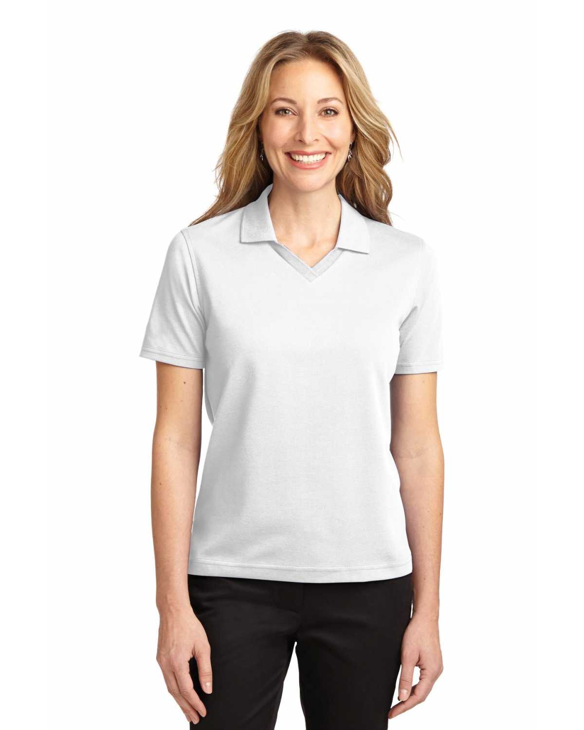 Port Authority L455 Ladies Rapid Dry Polo on discount | ApparelChoice.com