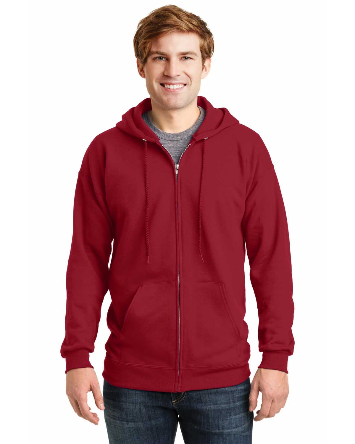 Hanes F283 Ultimate Cotton Full-Zip Hooded Sweatshirt on discount ...