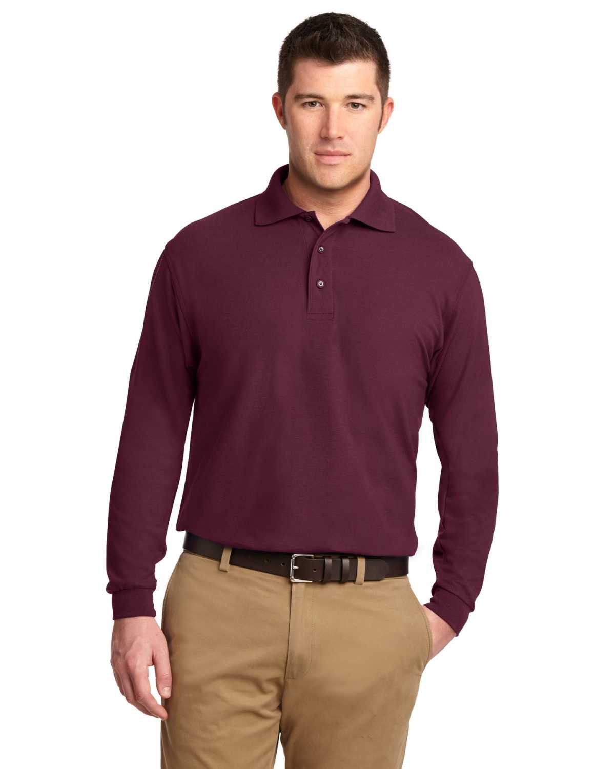 Port Authority K500LS Silk Touch Long Sleeve Polo  on 