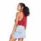 US Blanks US510 Ladies Sheer Cropped Racer Tank