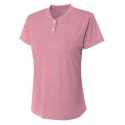 A4 NW3143 Ladies Tek 2-Button Henley Shirt