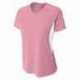 A4 NW3223 Ladies Color Block Performance V-Neck T-Shirt