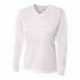 A4 NW3255 Ladies Birds-Eye Mesh Long Sleeve V-Neck T-Shirt