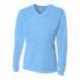A4 NW3255 Ladies Birds-Eye Mesh Long Sleeve V-Neck T-Shirt