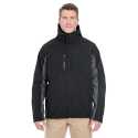 UltraClub 8290 Adult Colorblock 3-in-1 Systems Hooded Soft Shell Jacket