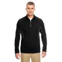 UltraClub 8434 Adult Cool & Dry Colorblock Dimple Mesh Quarter-Zip Pullover