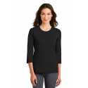 Port Authority L517 Ladies Modern Stretch Cotton 3/4-Sleeve Scoop Neck Shirt