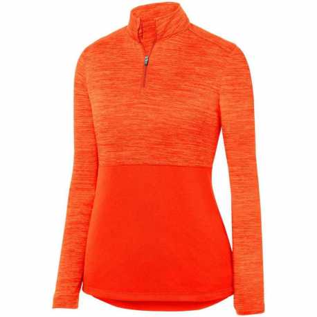 Augusta Sportswear 2909 Ladies Shadow Tonal Heather Quarter-Zip Pullover