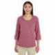Devon & Jones DG230W Ladies Central Cotton Blend Melange Knit Top