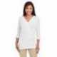 Devon & Jones DP186W Ladies Perfect Fit Y-Placket Convertible Sleeve Knit Top