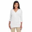 Devon & Jones DP186W Ladies Perfect Fit Y-Placket Convertible Sleeve Knit Top