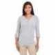 Devon & Jones DP186W Ladies Perfect Fit Y-Placket Convertible Sleeve Knit Top