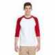 Gildan G570 Adult Heavy Cotton Three-Quarter Raglan Sleeve T-Shirt