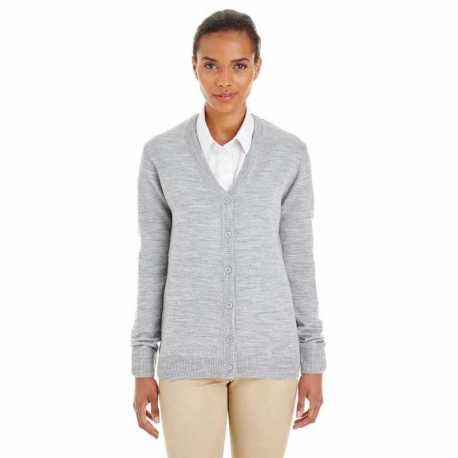 Harriton M425W Ladies Pilbloc V-Neck Button Cardigan Sweater