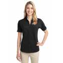 Port Authority L556 Ladies Stretch Pique Button-Front Shirt