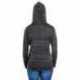 J America JA8662 Ladies Odyssey Striped Poly Fleece Lapover Hood