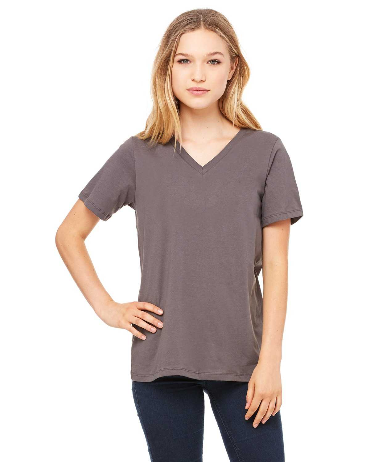 Download Bella + Canvas 6405 Ladies' Relaxed Jersey Short-Sleeve V-Neck T-Shirt | ApparelChoice.com