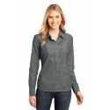 District Made Made DM4800 Made Ladies Long Sleeve Washed Woven Shirt