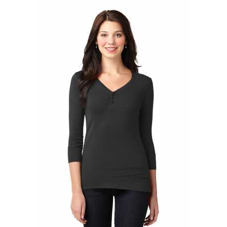Port Authority LM1007 Ladies Concept Stretch 3/4-Sleeve Scoop Henley on ...