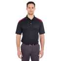 UltraClub 8215 Adult Cool & Dry Two-Tone Mesh Pique Polo