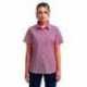 Artisan Collection by Reprime RP321 Ladies Microcheck Gingham Short-Sleeve Cotton Shirt