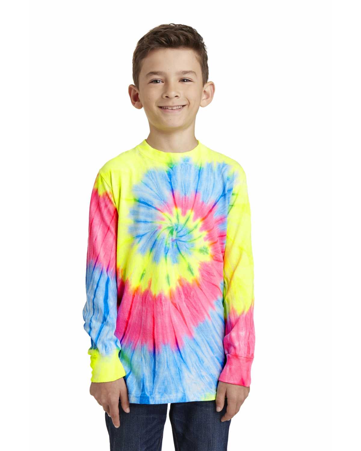 Port & Company PC147YLS Youth Tie-Dye Long Sleeve Tee on discount ...