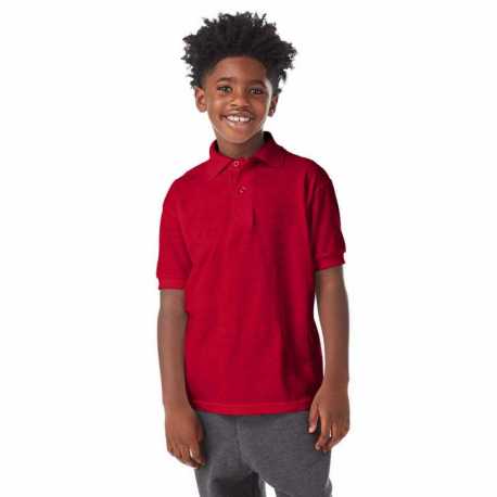 Hanes 054Y Youth EcoSmart Jersey Knit Polo