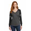 District Made Made DM477 Made Ladies Game Long Sleeve V-Neck Tee